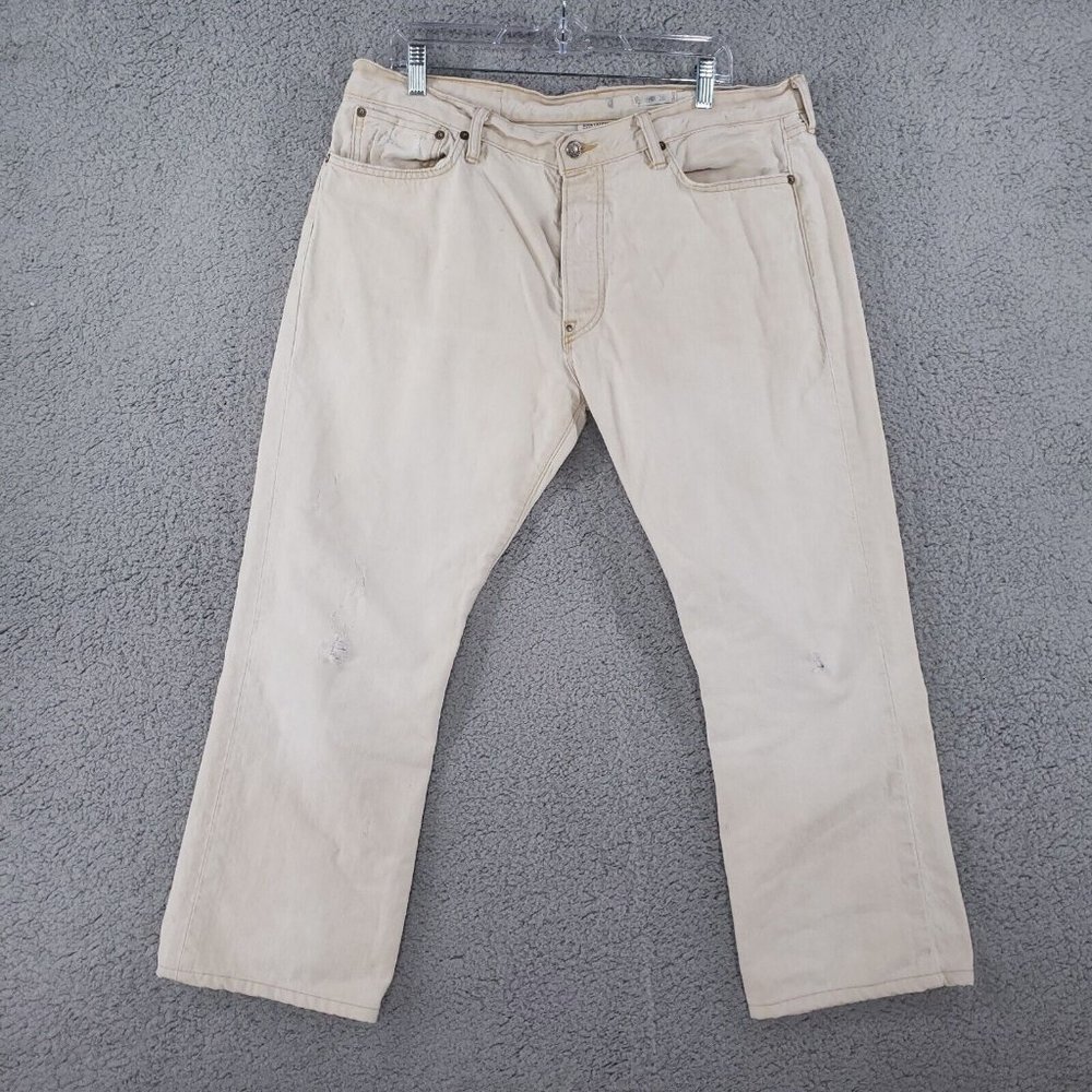 POLO RALPH LAUREN 750 Boot Cut Jeans Mens 36x26 rezised Button Fly 5 Pocket Logo